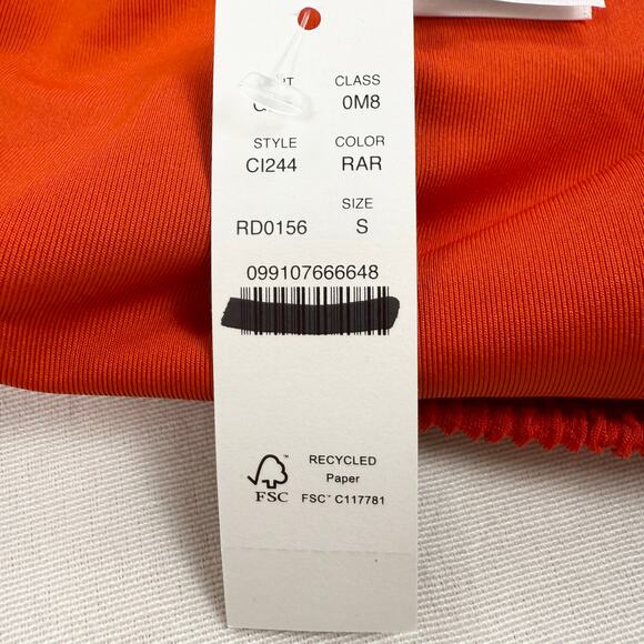 J Crew Women's Ronnie O-Ring Bikini Swim Bottom Small Red Beach - Picture 6 of 12